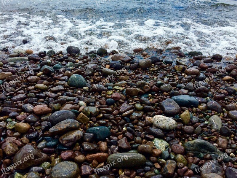 Rocks Water Maine Beach Free Photos