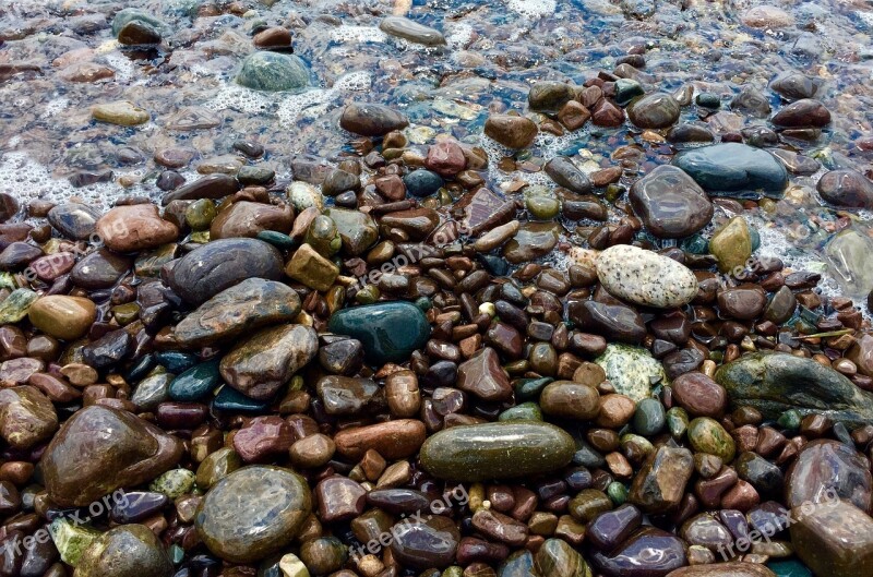 Rocks Water Beach Maine Free Photos