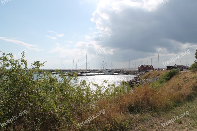 Port Marup Samsø Clouds Sun