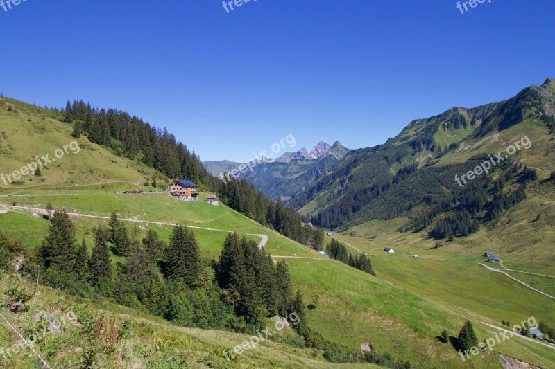 Mountains Alpine Valley Pass Round Trip Furkajoch