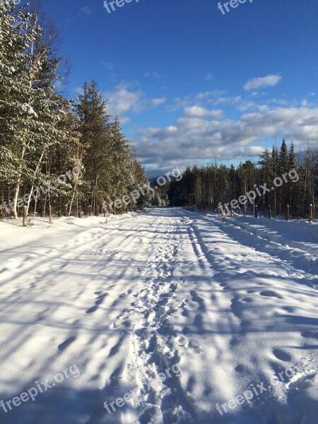 Canada Winter Québec Snow Way