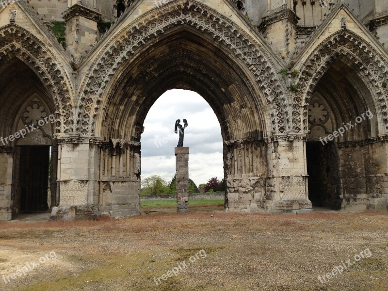 Church Soisson Portal Religion French Gothic Architecture