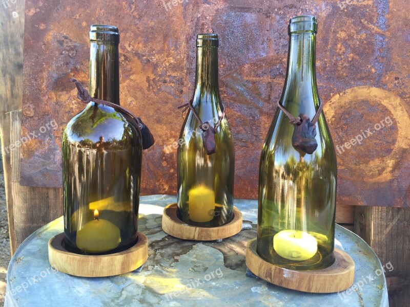 Wine Bottle Candle Holder Candle Decor Design