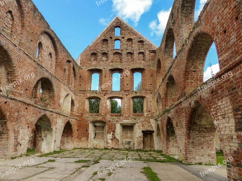 Ruin Old Architecture Break Up Masonry