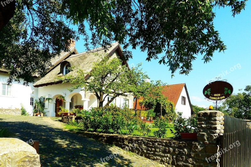 Reed-roofed House Tihany Balaton Hungary Lake Balaton