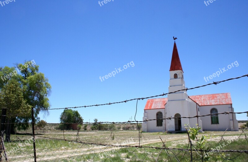 Church Barbed Wire Religion Karoo Douglas