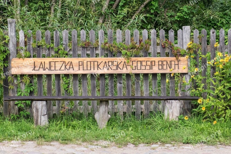 Bench Rumors Empty The Fence Countryside