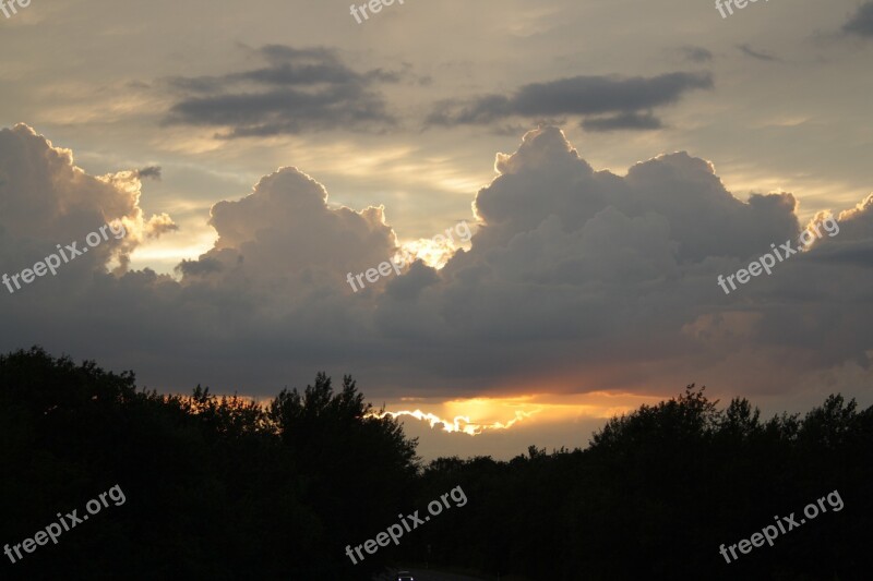 Clouds Sky Afterglow Evening Sky Sunset