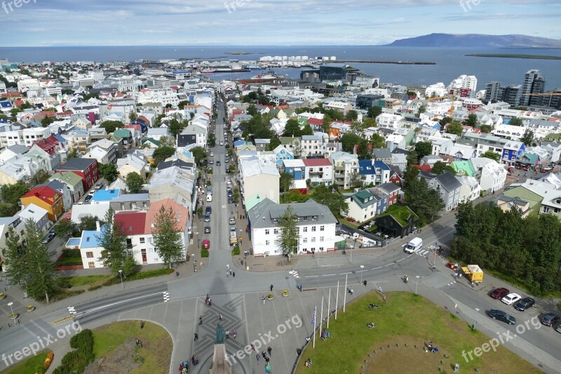 Iceland Reykjavik Port Hallgrímskirkja Outlook