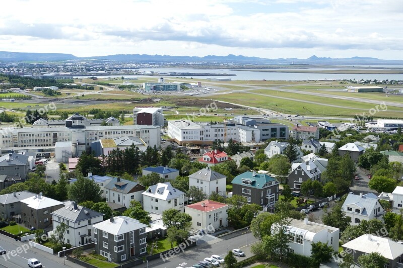 Iceland Reykjavik Sea Hallgrímskirkja Outlook