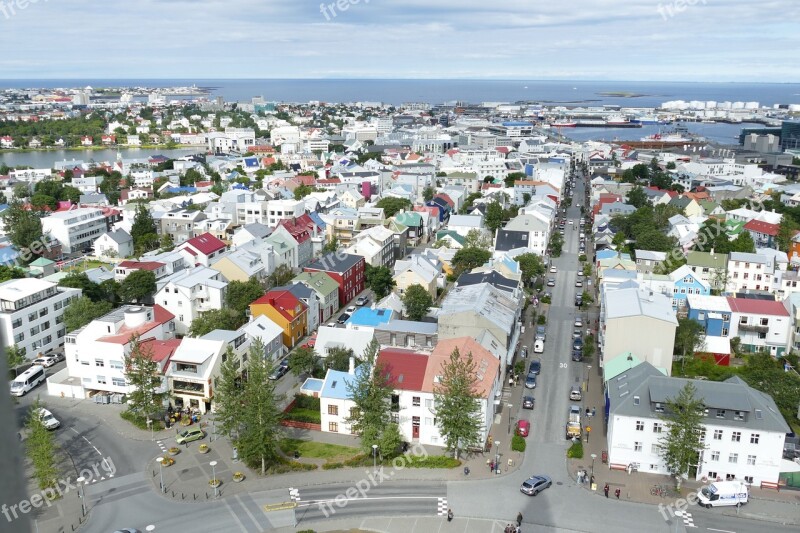 Iceland Reykjavik Port Hallgrímskirkja Outlook