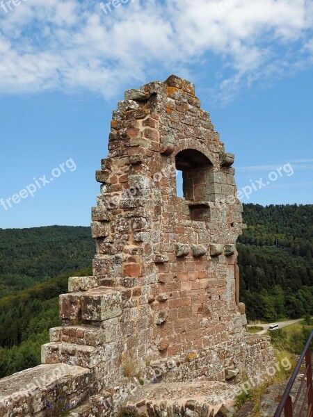 Castle Ruin Middle Ages Nature Wall