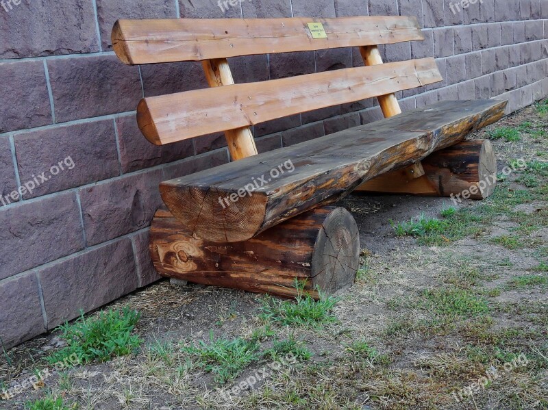 Bank Wooden Bench Bench Rest Nature