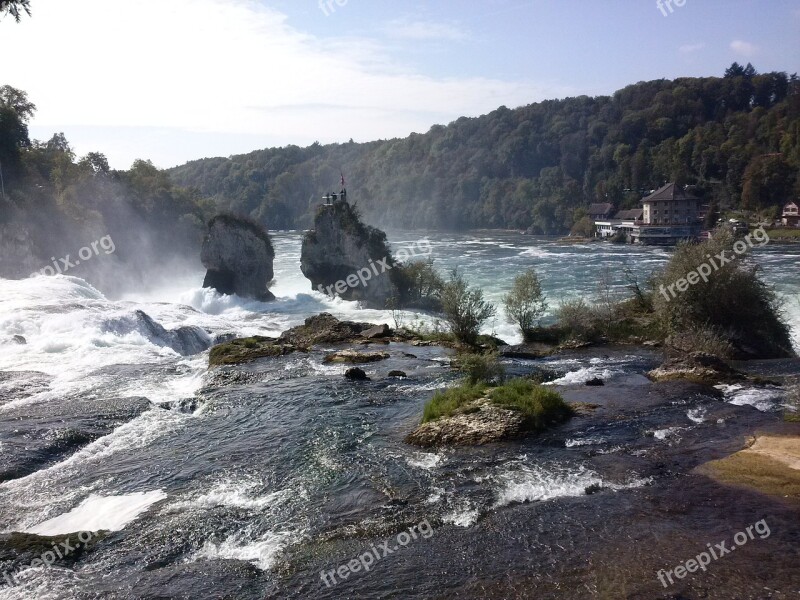 Rhine Switzerland Zurich Waterfall River