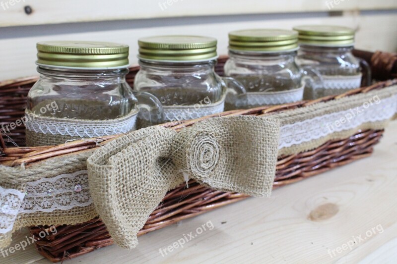 Bottle Decoration Ribbon Interior Wedding