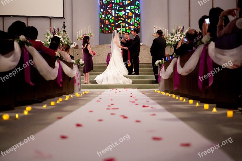 Wedding Ceremony Church Love Celebration