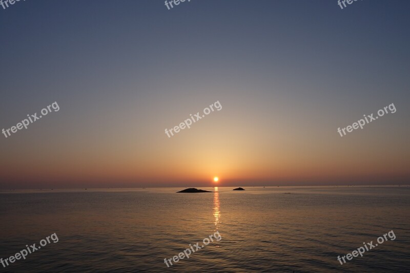 Sea Sunrise Japan Sea Republic Of Korea Beach