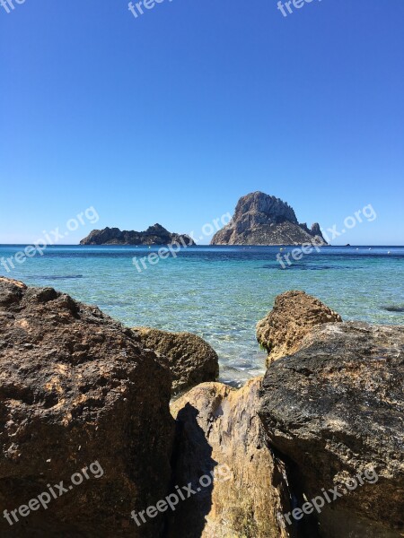 Ibiza Spain Morra Rock Travel Mediterranean