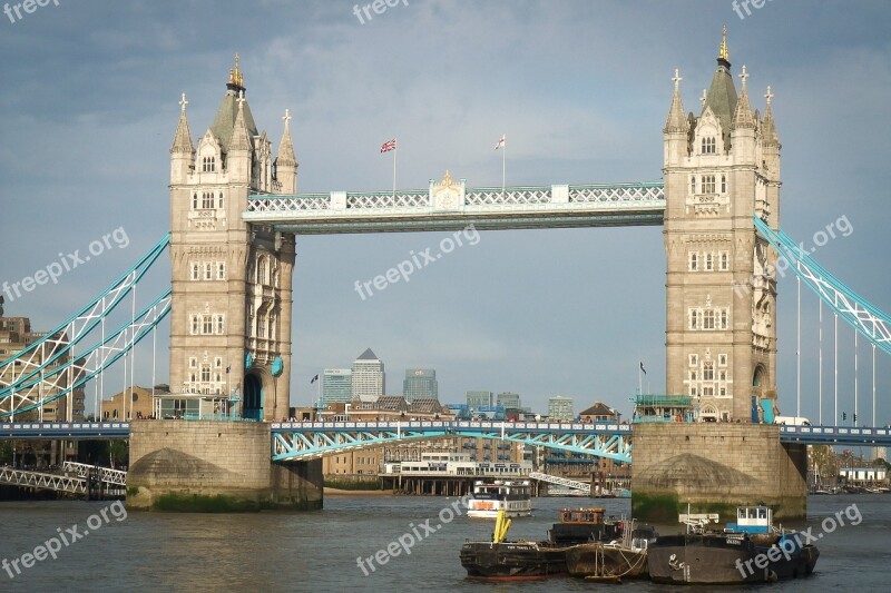 London Tower Bridge Thames River River Thames