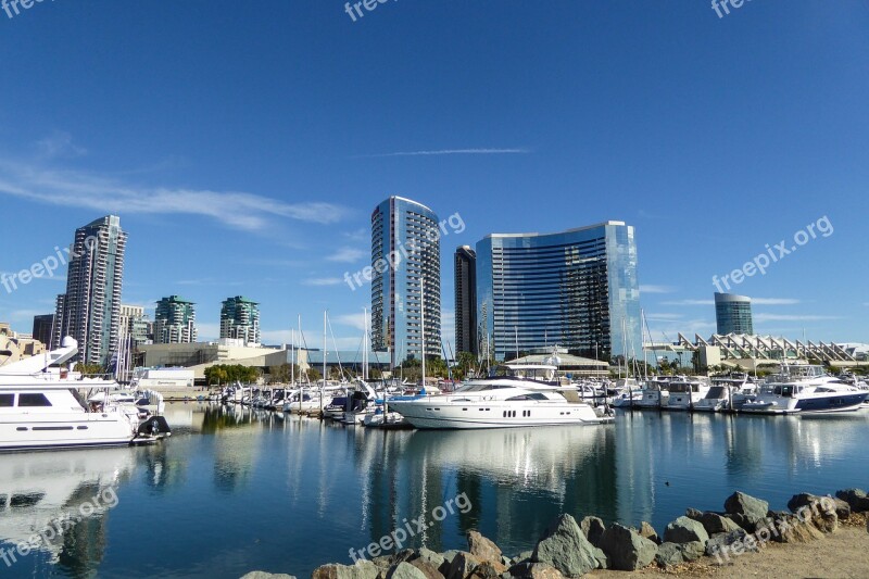 San Diego Marina Harbour Boats Diego