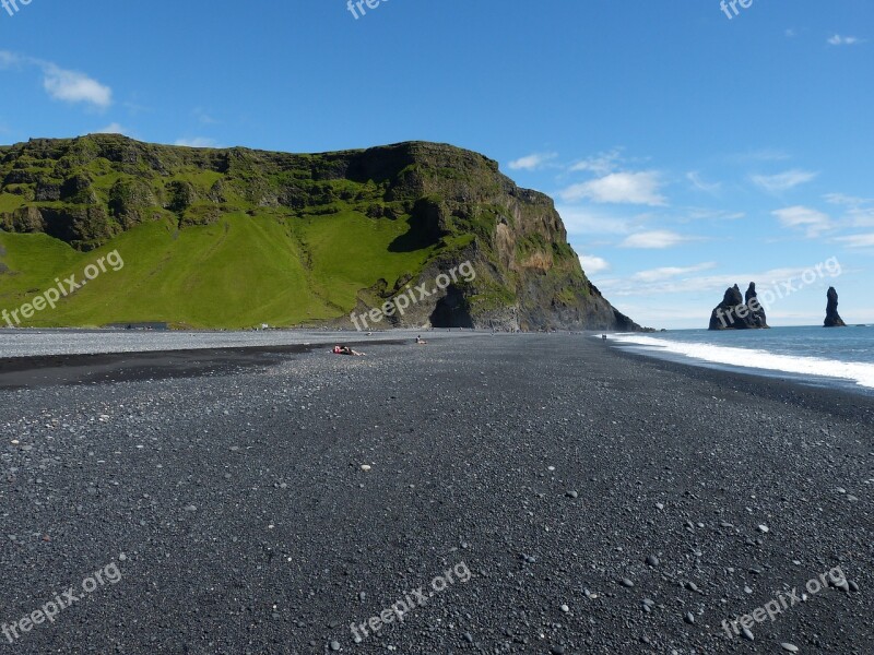 Iceland Vik South Coast Basalt Cliff