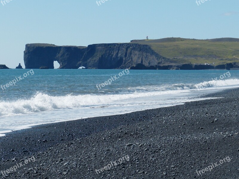 Iceland Vik South Coast Basalt Cliff