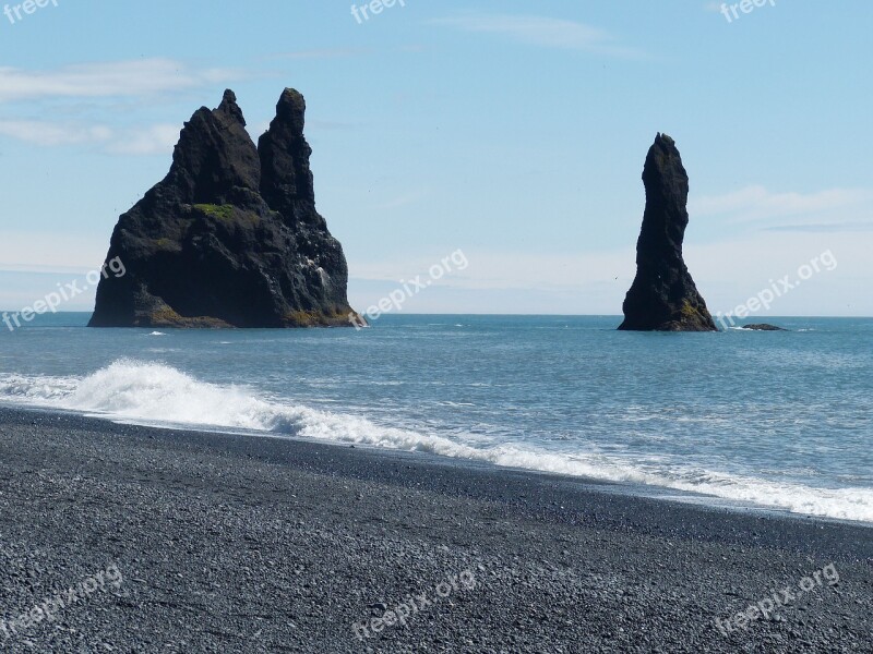 Iceland Vik South Coast Basalt Cliff