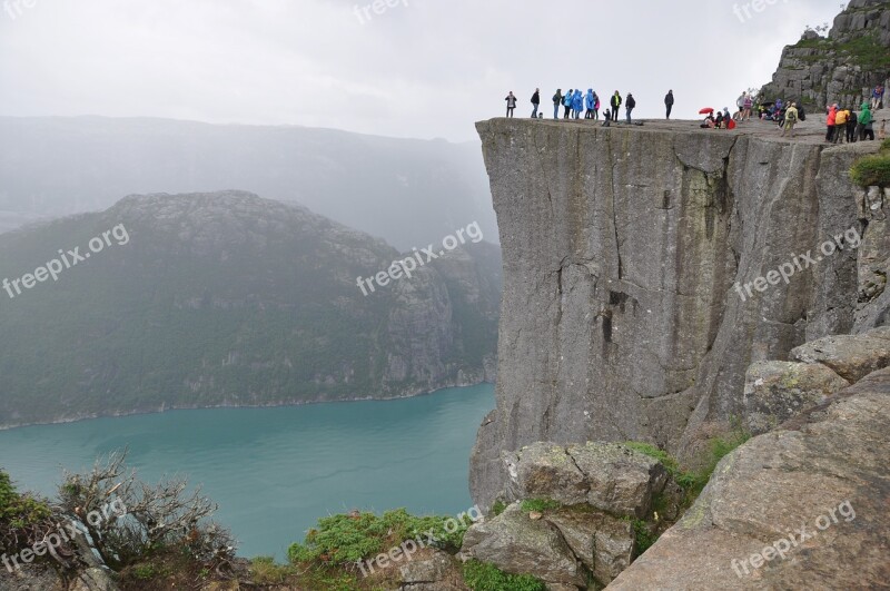 Preikestolen Norway Rock View Fjord