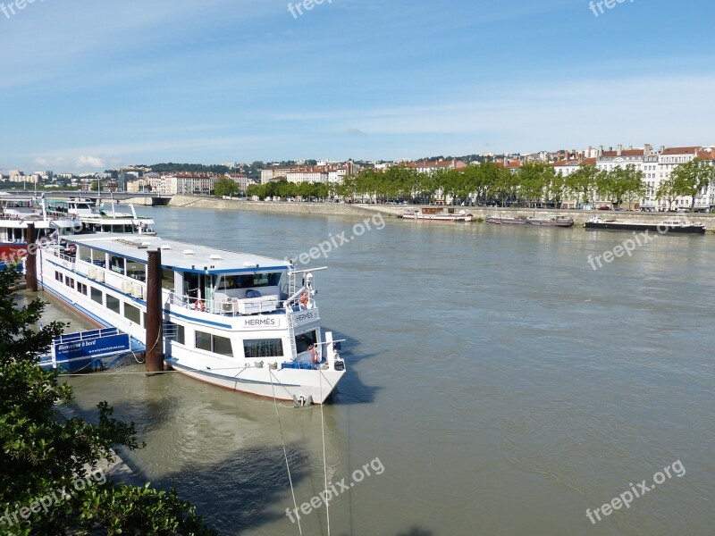 Lyon Rhône River Historic Center City