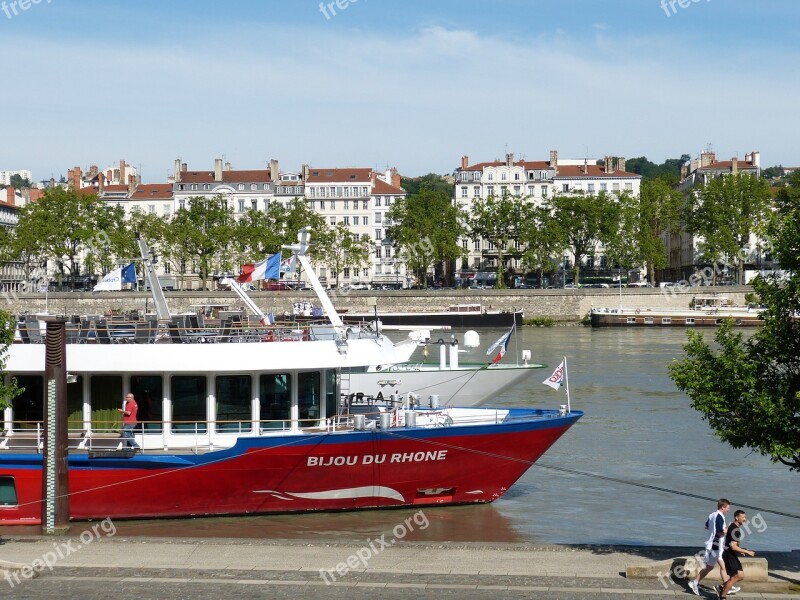 Lyon Rhône River Historic Center City