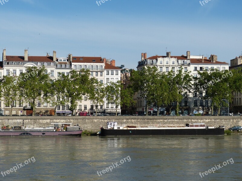 Lyon Rhône River Historic Center City