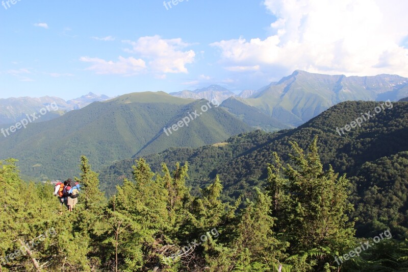 Walker Hiking Mountain Landscape Free Photos