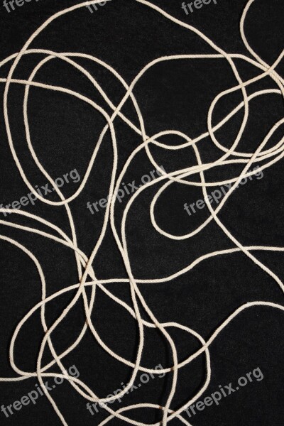 String Tangled String Tangled Mess White String