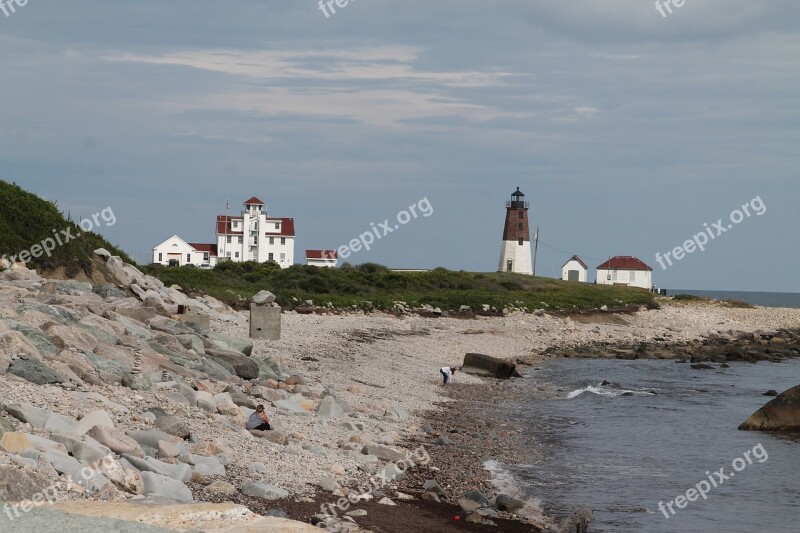 Lighthouse Shore Rhode Island Free Photos