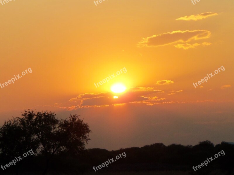 Sun Sunset Sky Mountain Landscape