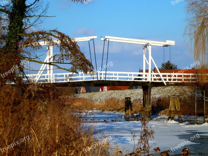 Bridge Germany River Nature Wooden Bridge