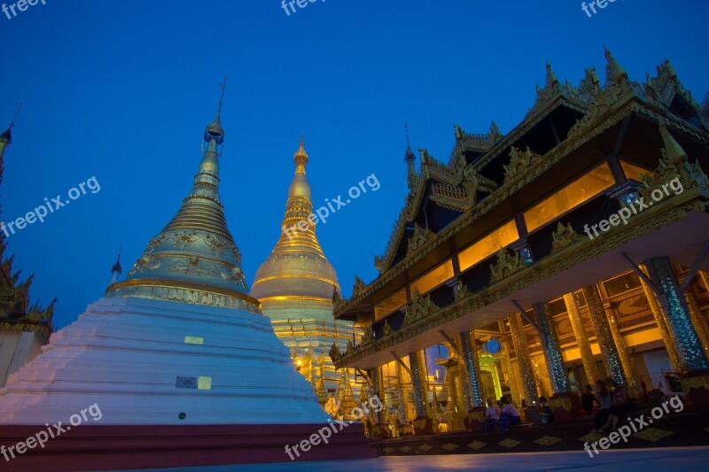 Shwedagon Pagoda Yangon-myanmar Myanmar Free Photos