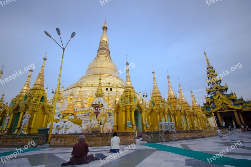 Shwedagon Pagoda Yangon-myanmar Myanmar Free Photos