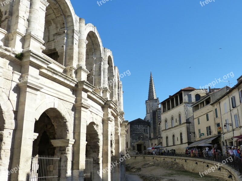 Arles France Historic Center Historically Rhône