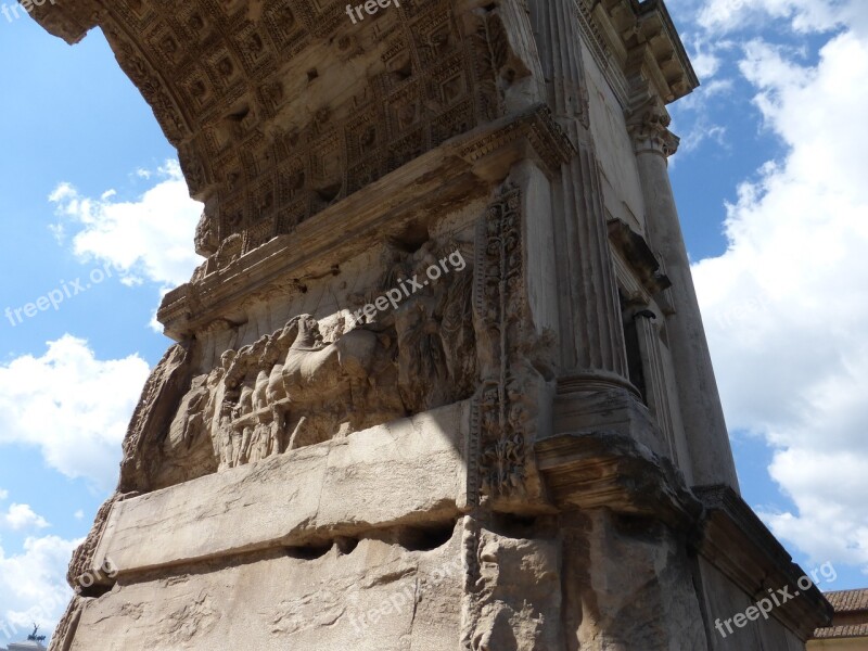 Italy Rome Forum Ruins Arch