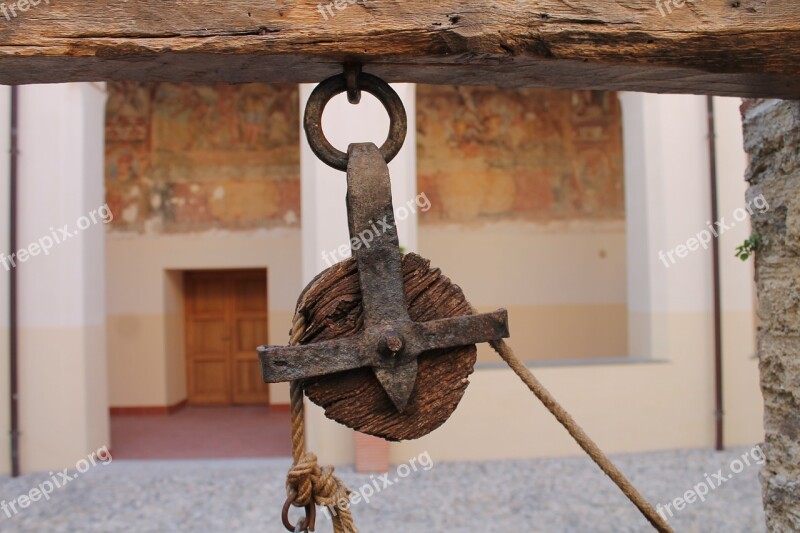 Pulley Pozzo Cross Rope Wood