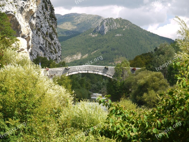 Old Stone Bridge 15 Century Castellane Verdon