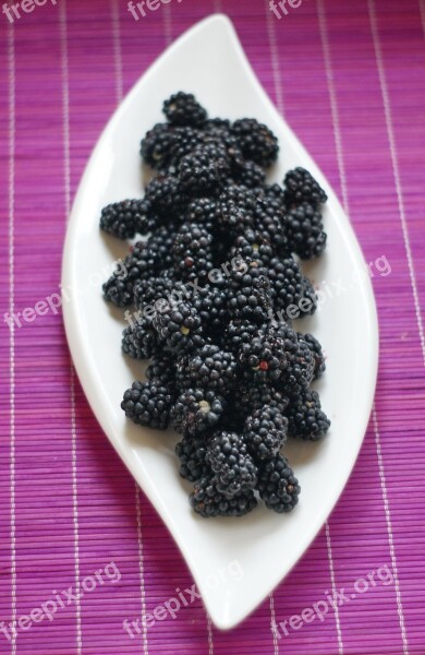 Blackberries Wild Berries Berry Healthy Fruit