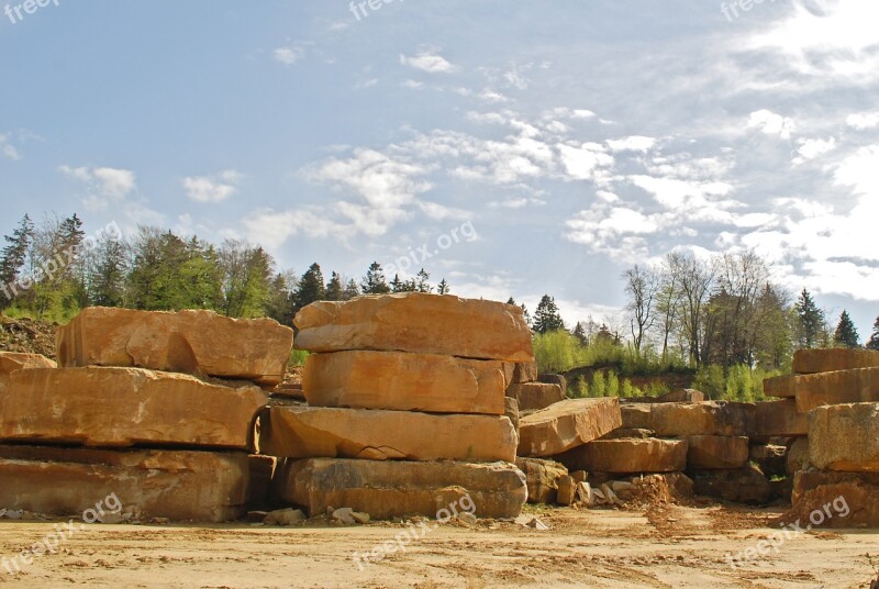 Sandstone From Obernkirchen Quarry Bückeberg Sand Stone Rock