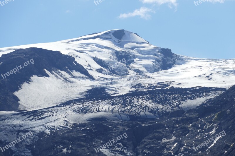 Iceland Thor Mark Eyjafjallajökull Summit Mountains