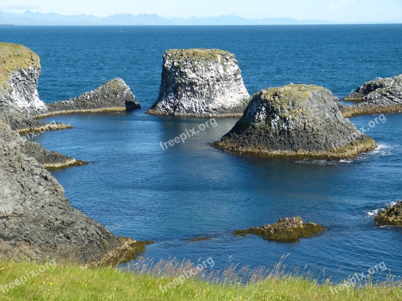 Iceland Coast Atlantic Sea Cliff