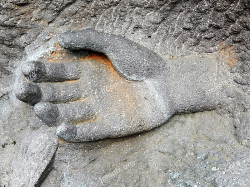 Hand Sculpture Pierre Stonecutter Free Photos