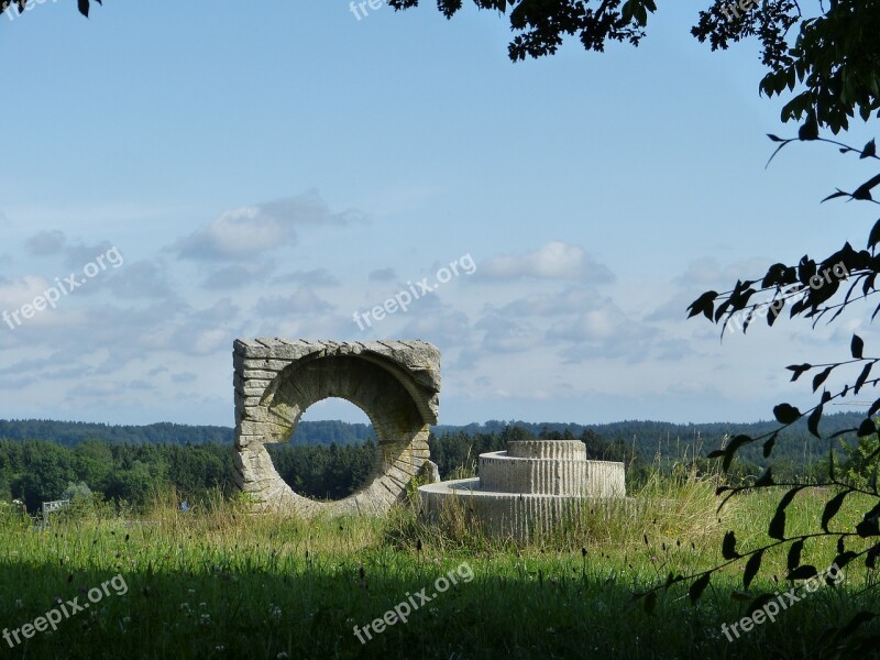 Volute Spiral Granite Landscape Art