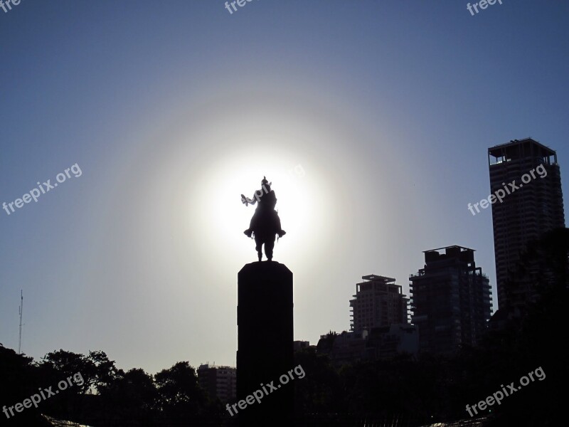 Silhouette Sculpture Statue Monument Sky