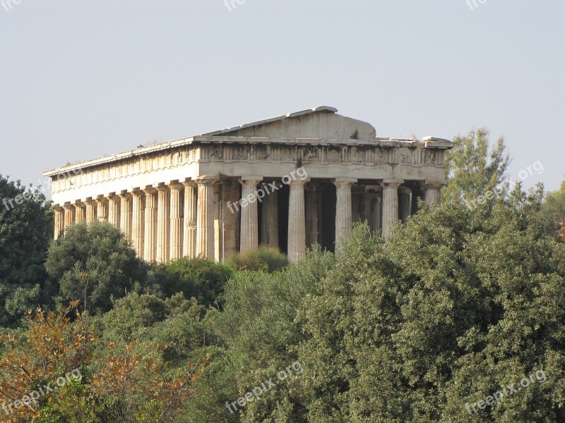 Temple Hephaestus Athens Free Photos